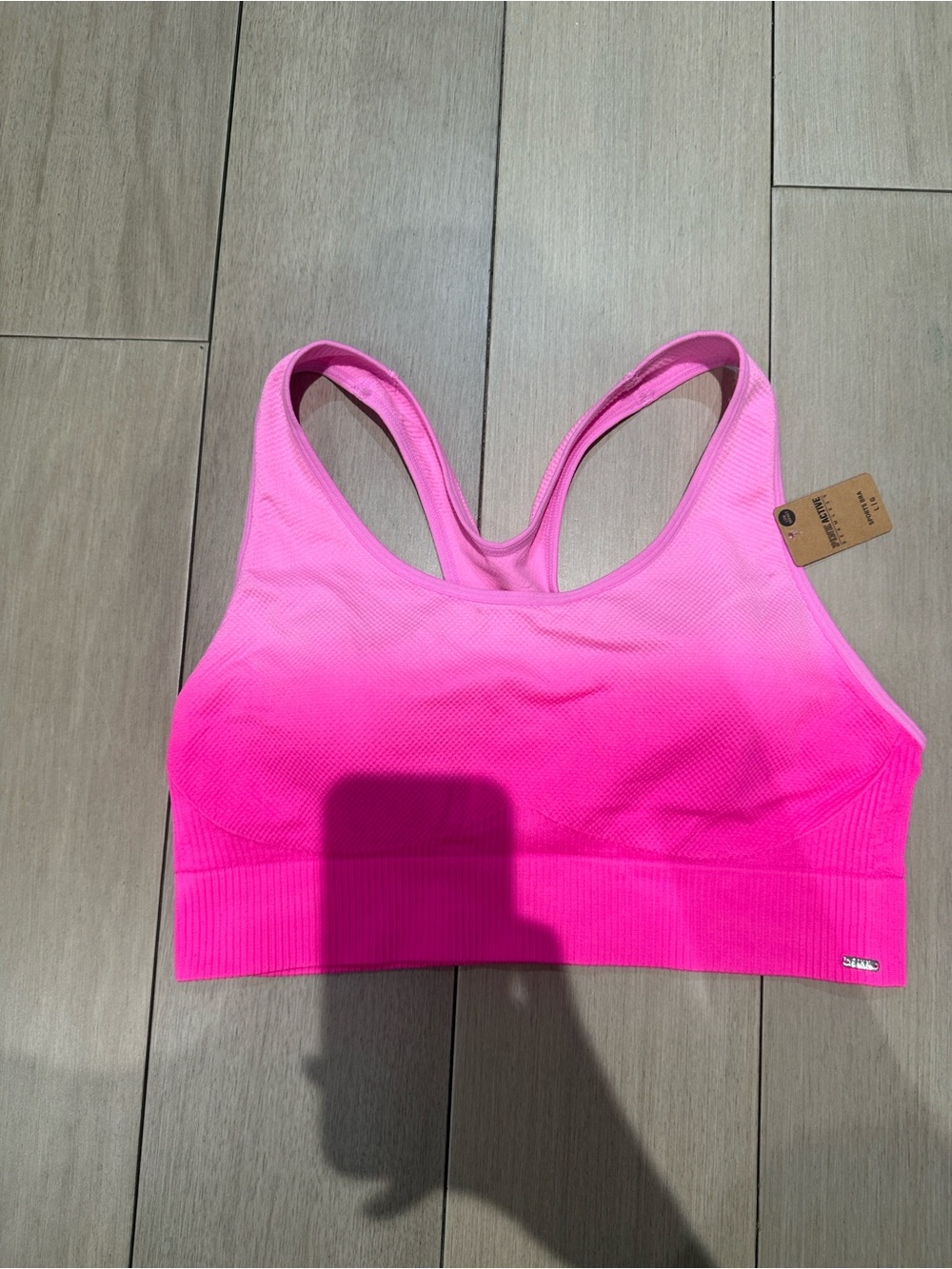 Pink Seamless Ombre Sports Bra